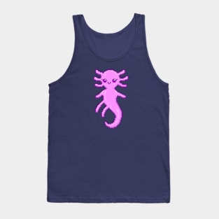 Cute Pink Pixel Axolotl Tank Top